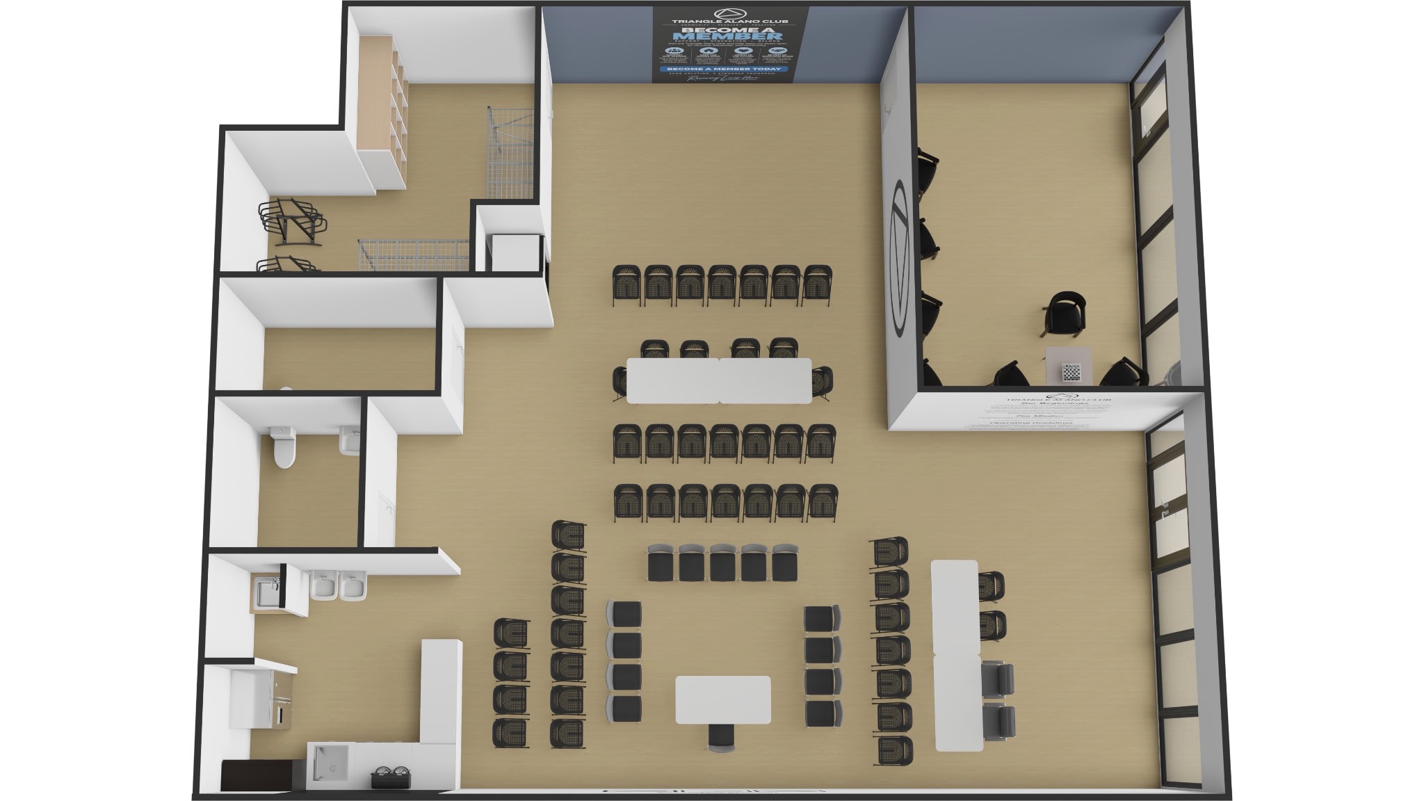 Overhead rendering of Layout Concept 2